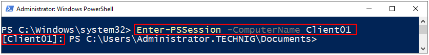 Create PowerShell remote connection Session.