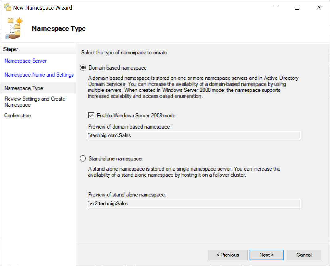 How to Install and Configure DFS Namespace in Server 2022