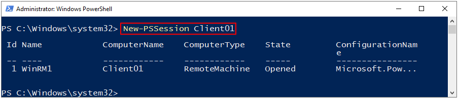 Set-up PowerShell Remoting Session.