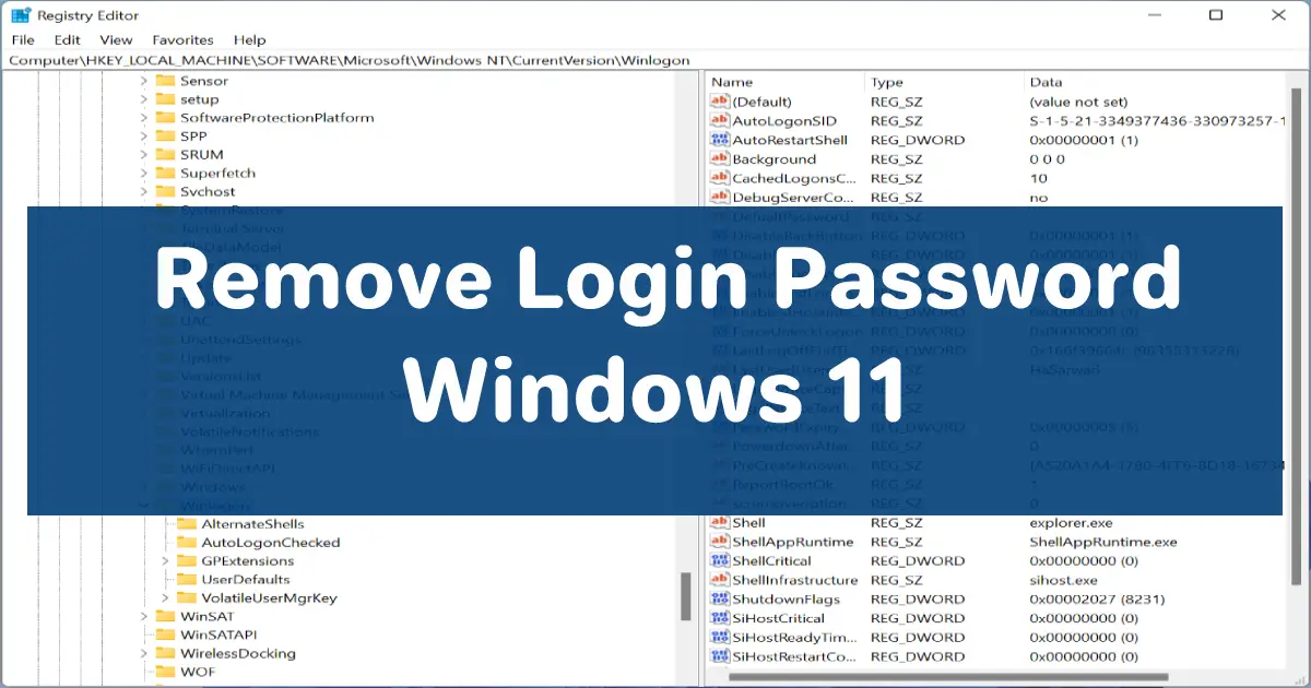 Remove Login Password on Windows 11