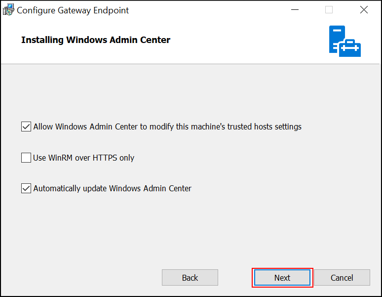 Download and Install Windows Admin Center on Windows Server 2022