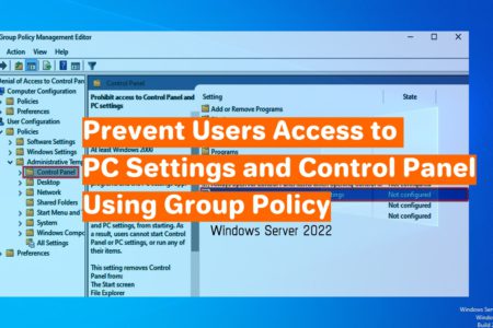 Deny Users Access to PC Settings and Control Panel using Group Policy