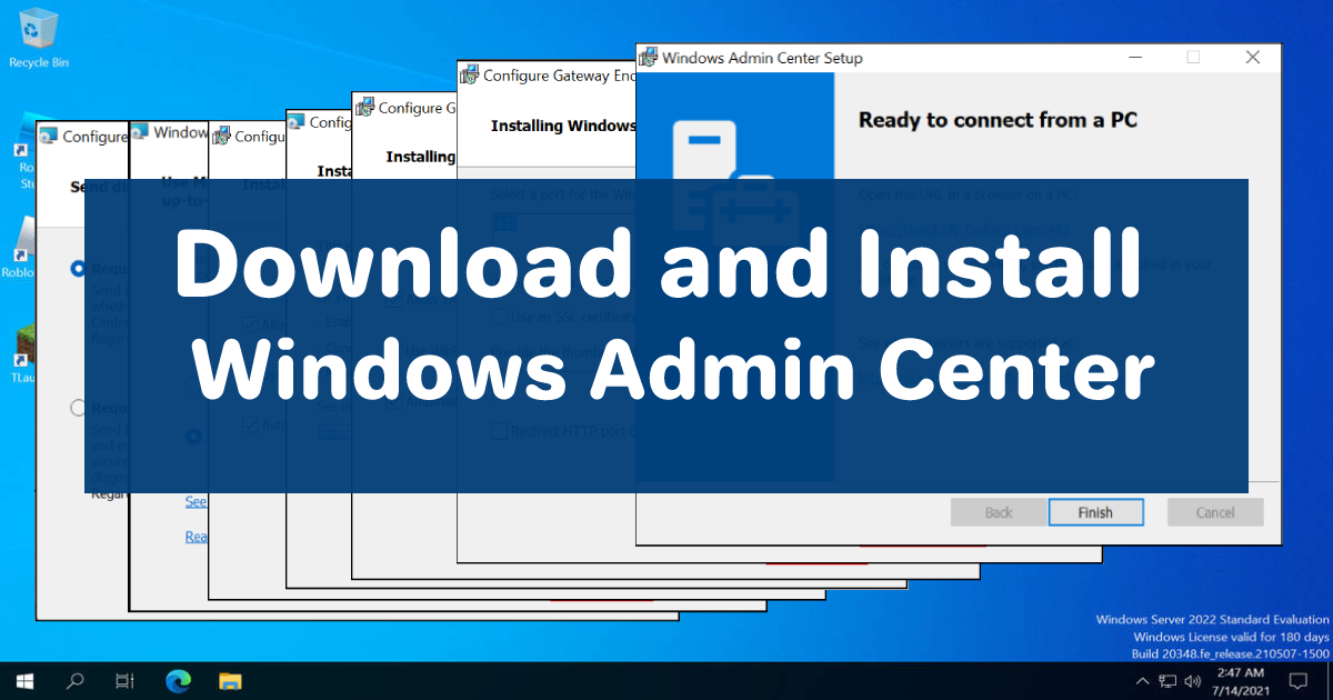 Download and Install Windows Admin Center