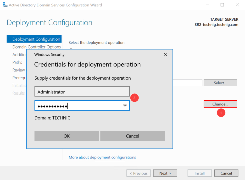 Change the Deployment for Credential