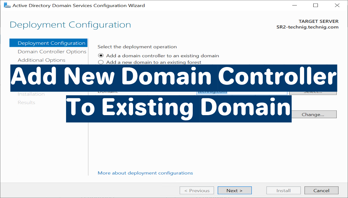 Add New Domain Controller to Existing Domain