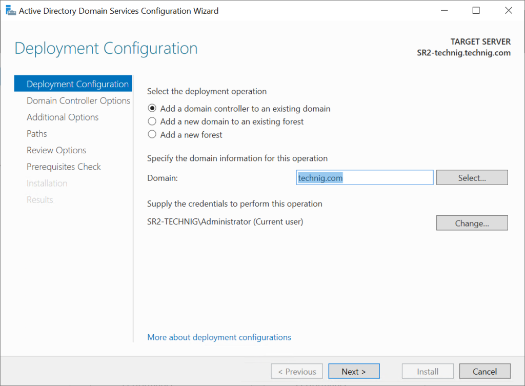 Deployment Configuration Wizard