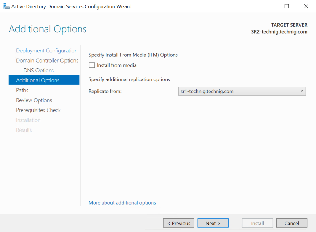 Additional Option for replication